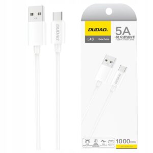 Kabel USB-C 1 m, barva BÍLÁ DUDAO